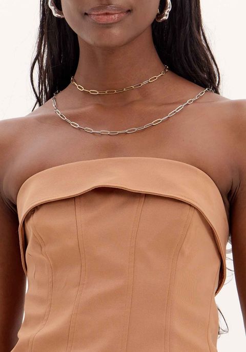 Blusa Corset Com Zíper