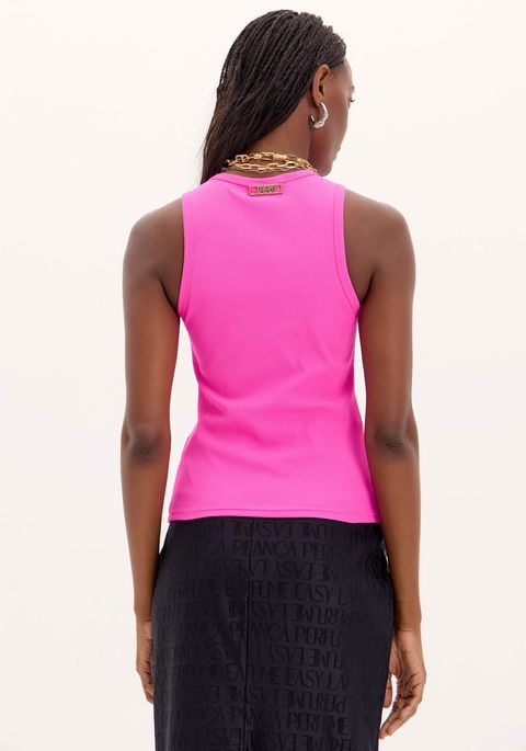 Blusa Regata Canelada Básica