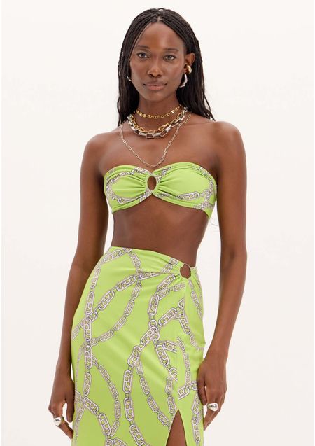Top Cropped Estampado