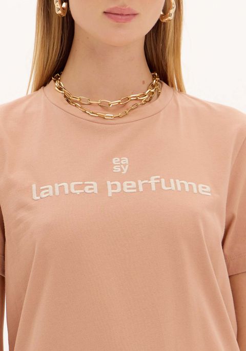 Blusa T-shirt Bordado Frontal