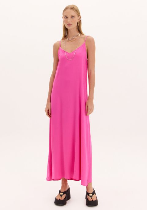 Vestido Midi Decote Costas