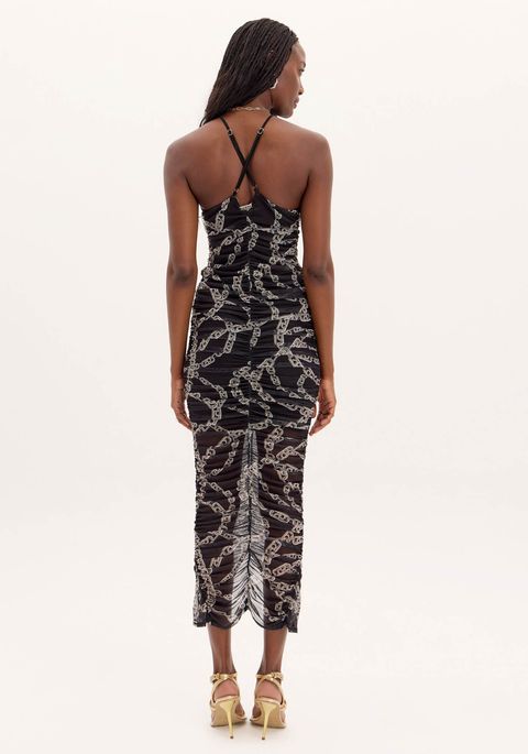 Vestido Super Midi Franzidos