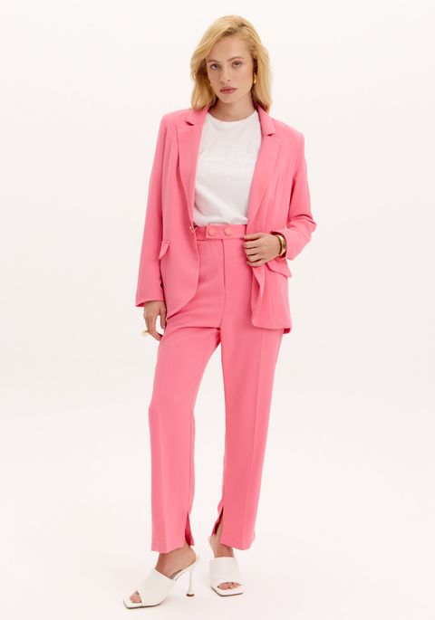 Blazer Alongado Com Faixa
