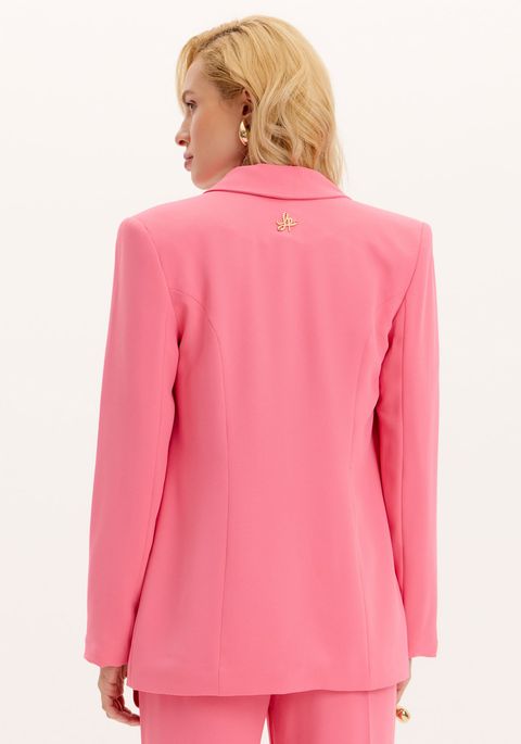 Blazer Alongado Com Faixa