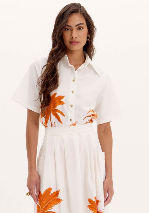 Camisa Alongada Com Faixa
