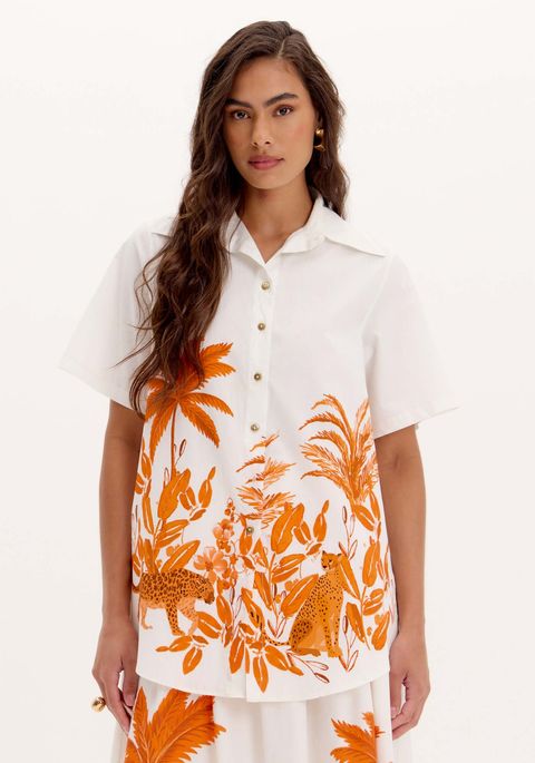 Camisa Alongada Com Faixa