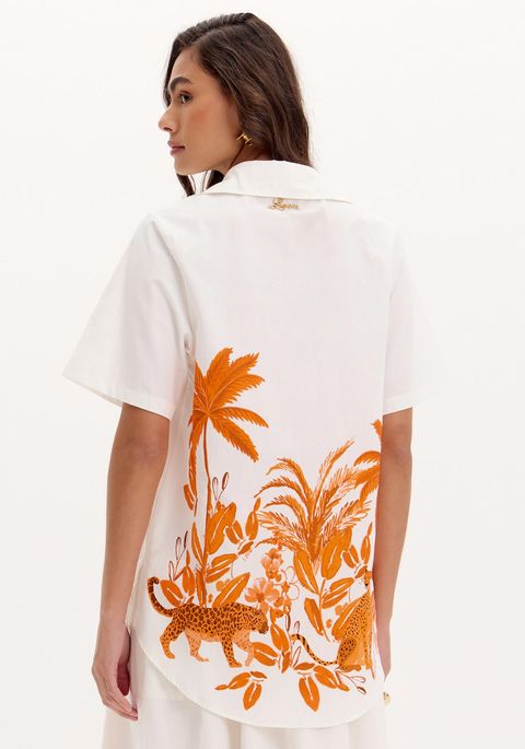 Camisa Alongada Com Faixa