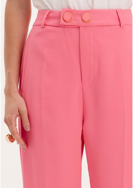 Calça Carrot Cropped Botões