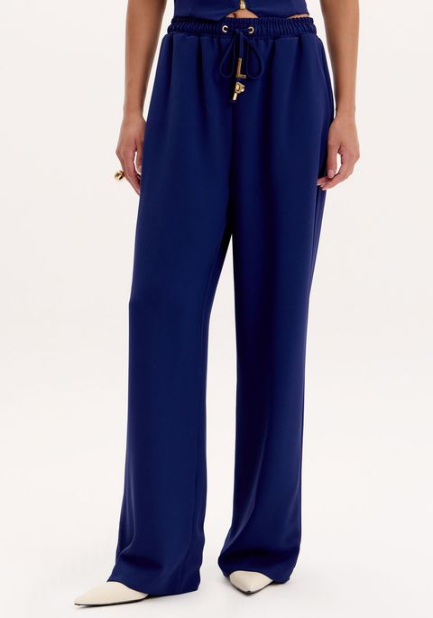 Calça Full Length Letras Metal