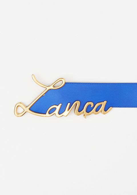 Cinto Cintura Com Assinatura Lança Metalizada