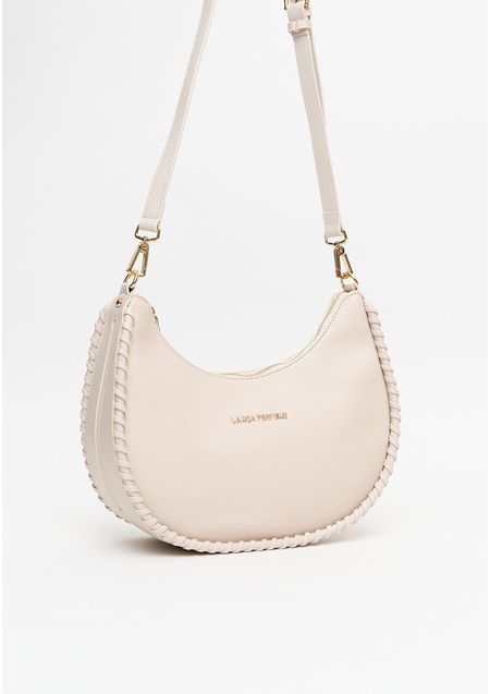 Bolsa Shoulder Com Detalhes Tramados