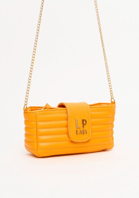 Bolsa Crossbody Couro Matelassê Alça Corrente