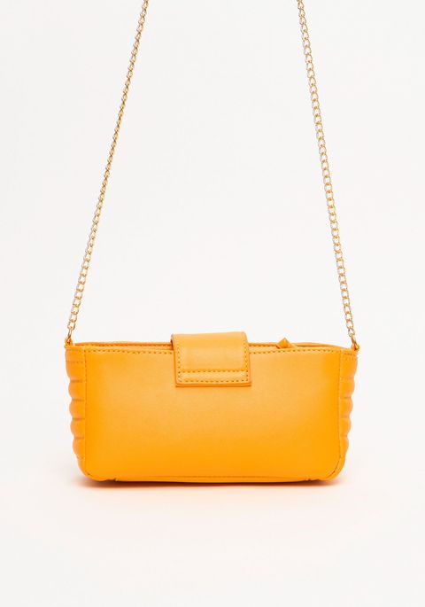 Bolsa Crossbody Couro Matelassê Alça Corrente