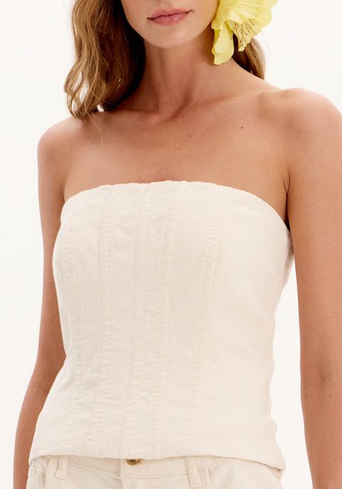 Blusa Corset Básica Sem Alças