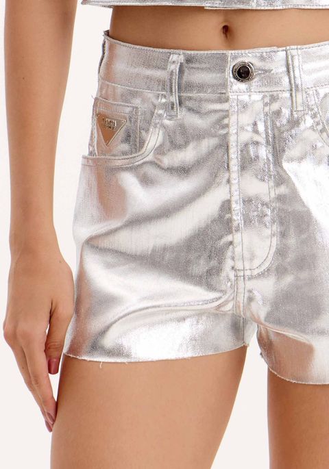 Short Sarja Comfort Metalizado