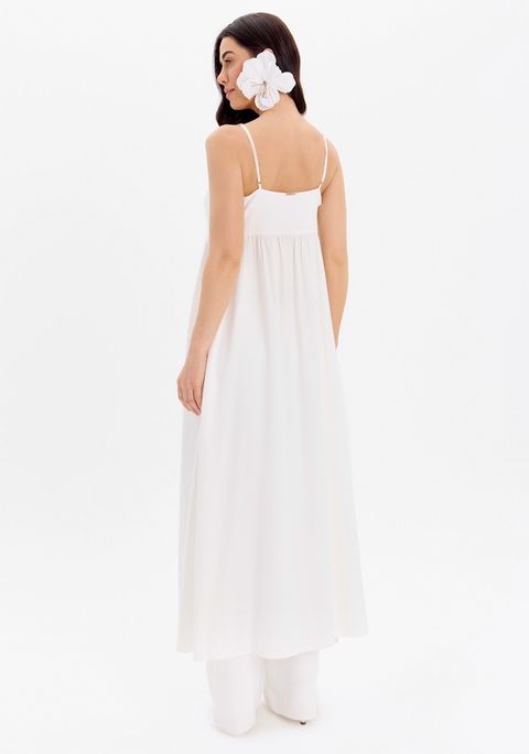 Blusa Alongada Alças com Amarração