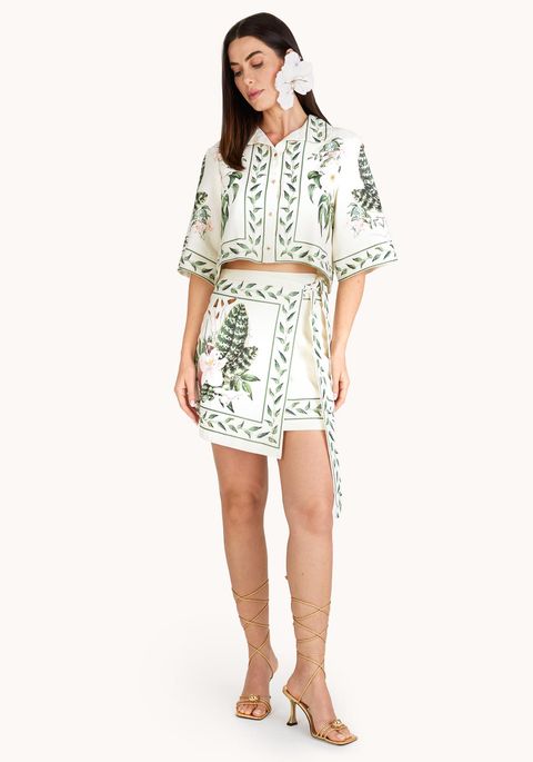 Saia Pareô Curta Estampada