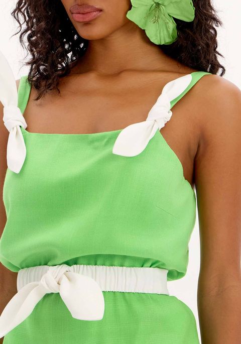 Vestido Curto De Alça Com Cinto
