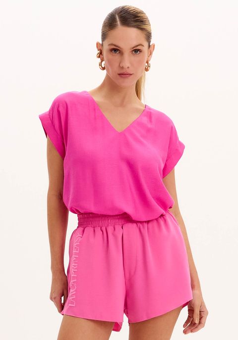 Blusa Fluida Decote V