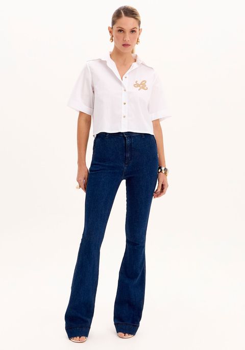 Calça Jeans Flare Super High