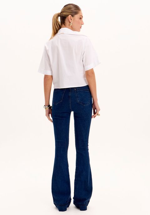 Calça Jeans Flare Super High
