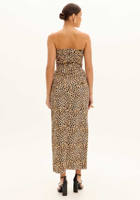 Saia Midi Sarja Animal Print