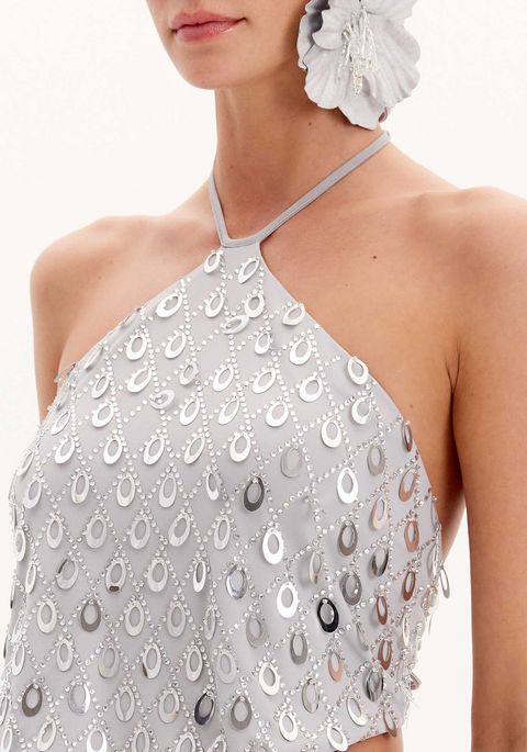 Blusa Curta Frente Única Com Aplicação