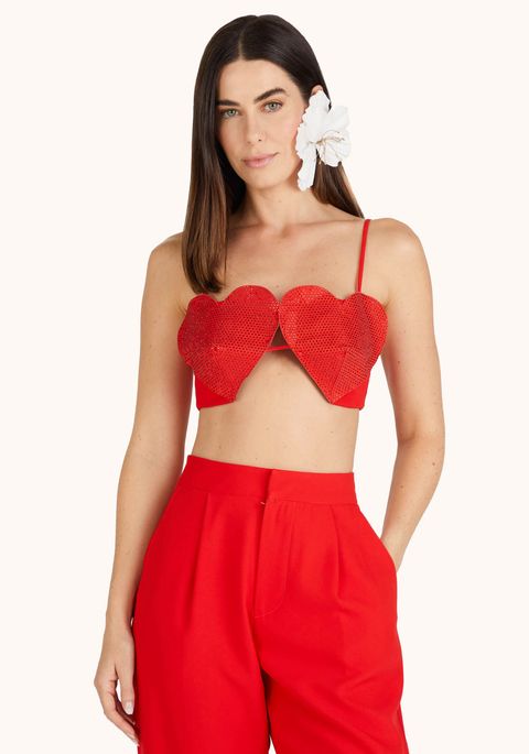 Top Micro De Alças Coração