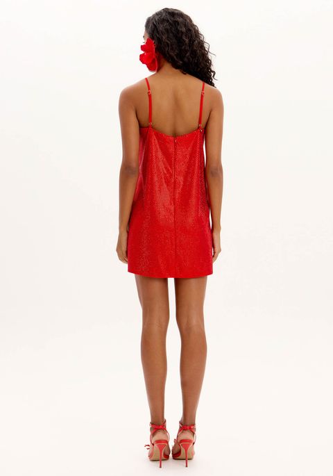 Vestido Curto De Alças Com Brilhos