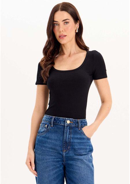 Blusa Manga Curta Básica