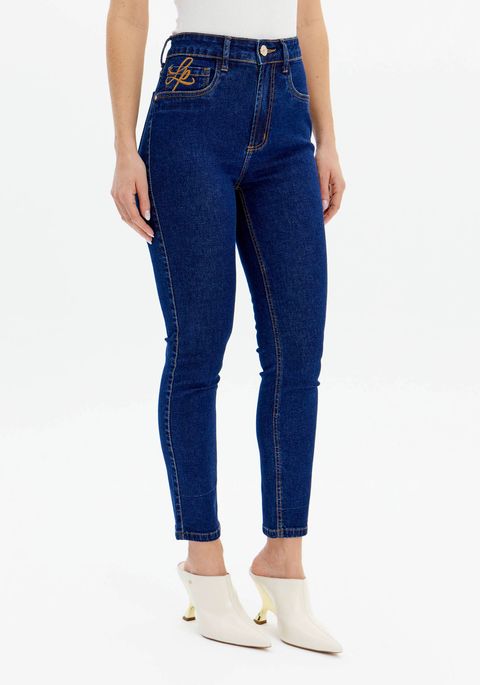 Calça Jeans Skinny Vesta Ankle Com Bordado