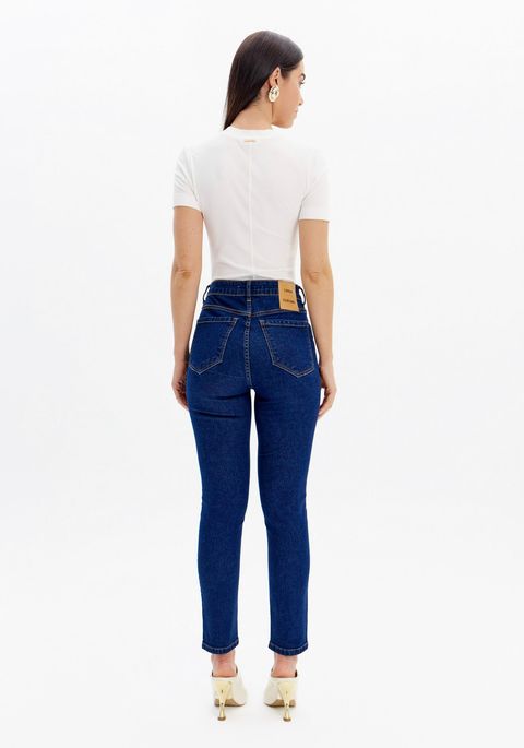 Calça Jeans Skinny Vesta Ankle Com Bordado