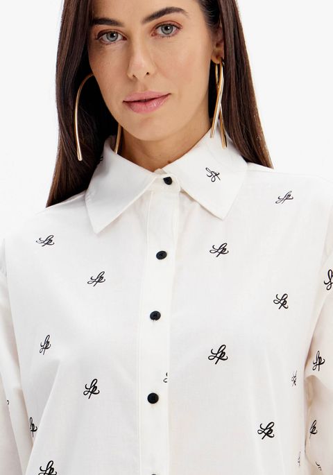 Camisa Alongada Mangas Longas Signature