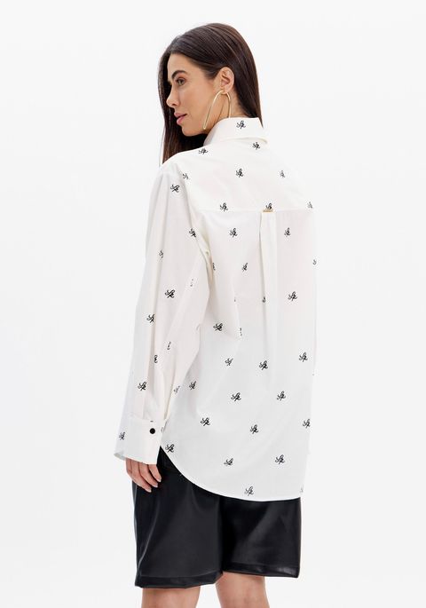 Camisa Alongada Mangas Longas Signature