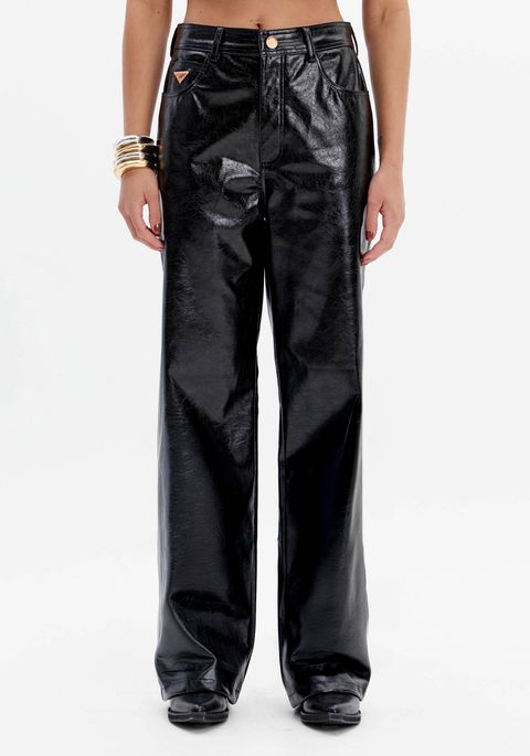 Calça Full Length Com Cintura Média