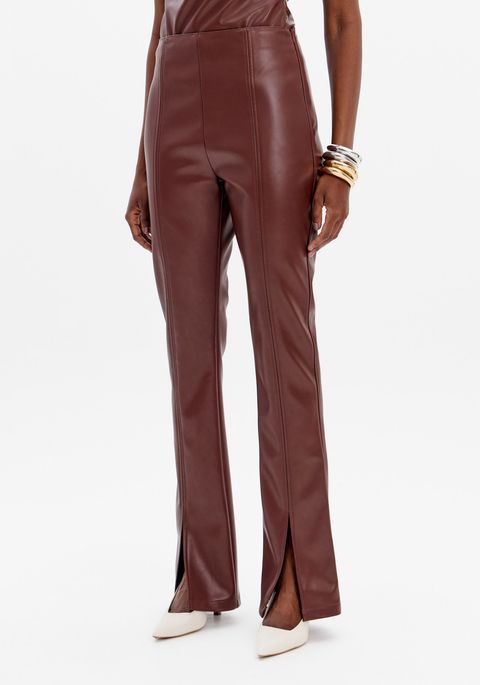 Calça Boot Cut Com Zíper E Cintura Alta