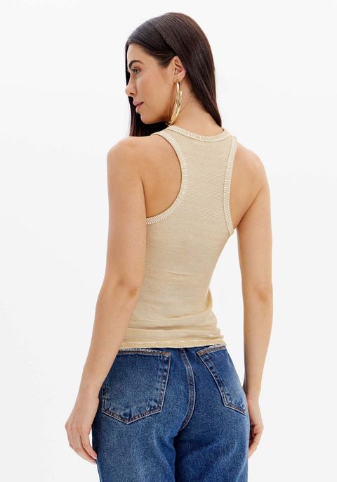 Blusa Regata Nadador De Lurex