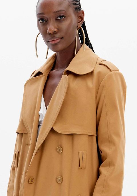 Trench Coat Transpassado Com Faixa