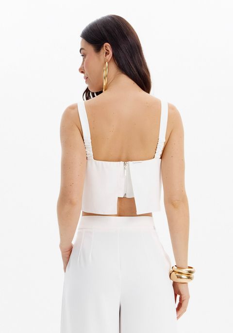 Top Cropped Fluido De Alças