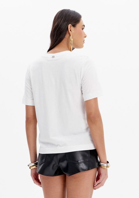 Blusa T-shirt Manga Curta Com Name