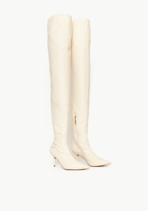 Bota Over The Knee Bico E Salto Fino