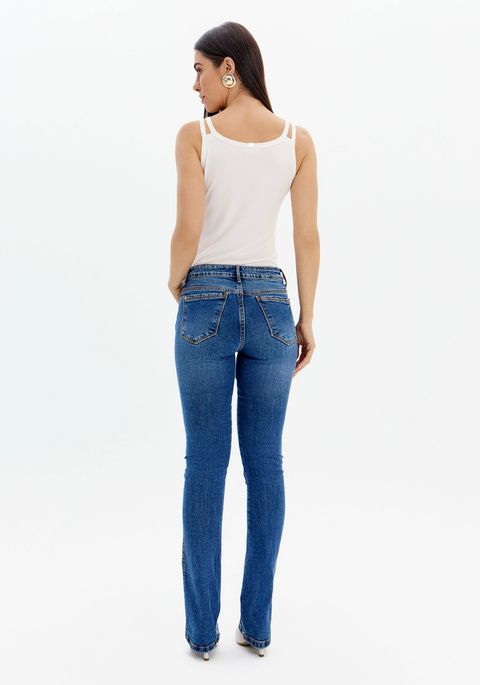 Calça Jeans Hera Boot Cut Enfeite Bolso