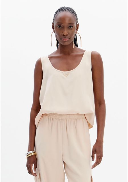Blusa Regata Básica Com Enfeite