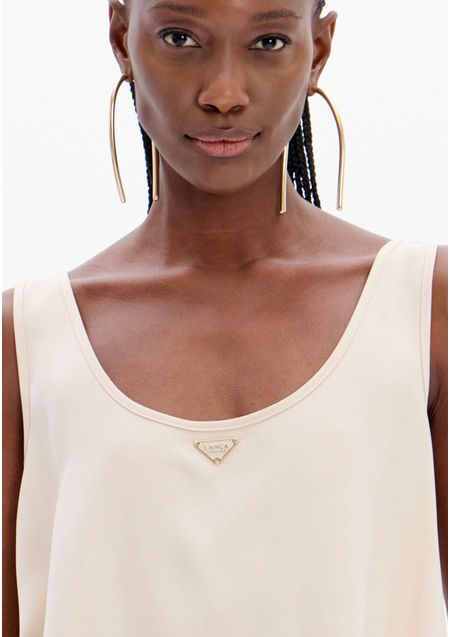Blusa Regata Básica Com Enfeite