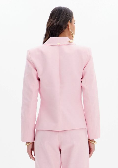 Blazer Alfaiataria Slim Com Botões Frontais