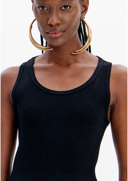 Blusa Básica Regata Canelada