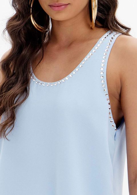 Vestido Curto Com Zíper E Cristais