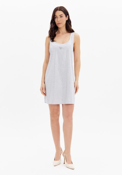 Vestido Curto Shine Com Enfeite