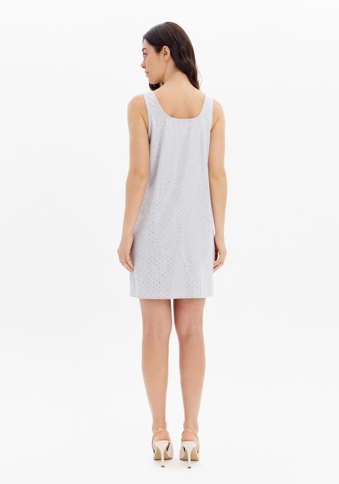 Vestido Curto Shine Com Enfeite