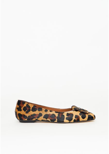 Sapatilha Couro Animal Print